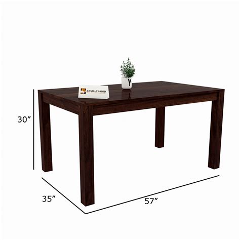 Kendalwood™ Furniture Sheesham Wood Dining Table 57×35 With 6 Chairs