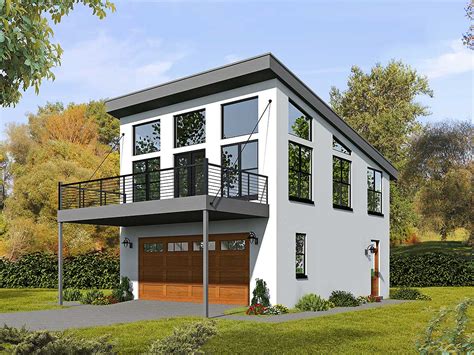 Modern Carriage House Plan With Sun Deck 68461vr Architectural