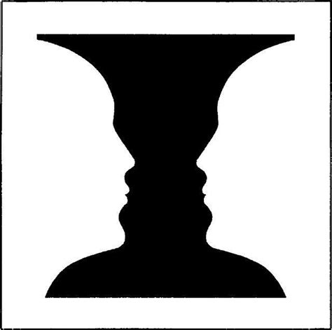 Face Vase Drawing Face Illusions Optical Illusions Optical