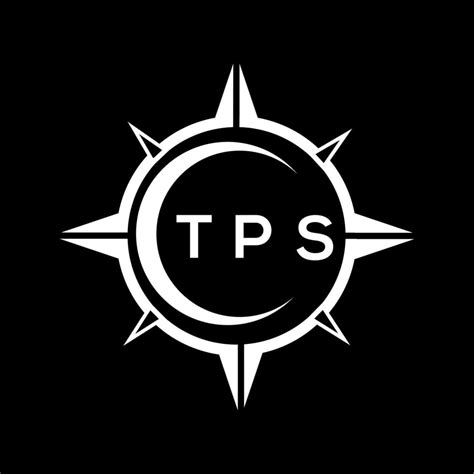 Diseño De Logotipo De Tecnología Abstracta Tps Sobre Fondo Negro