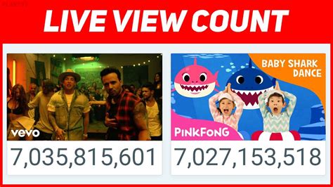Despacito Vs Baby Shark Live View Count Most Viewed Video On Youtube