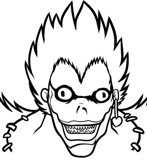 Death Note Ryuk Drawings Sketch Coloring Page