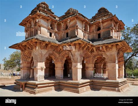 Lotus Mahal Hampi Unesco World Heritge Site Karnataka India Stock