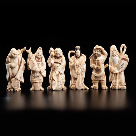 Collection Of Japanese Carved Ivory Okimono Cowans Auction House