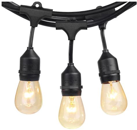 Sunthin 2 Pack 48ft Outdoor String Lights With 11w Dimmable Edison Bul