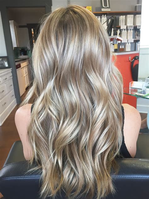 Balayage Hair Painted Her To Create A Beautiful Cool Blonde And Styled Her With Beachy Waves