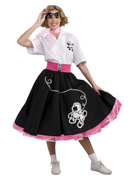 black 50s poodle adult costume for women halloween in 2019 poodle skirt costume costumes