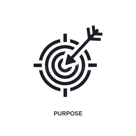 Black Purpose Isolated Vector Icon Simple Element Illustration From