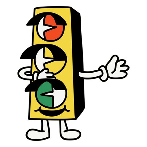 Traffic Lights Retro Cartoon Png And Svg Design For T Shirts