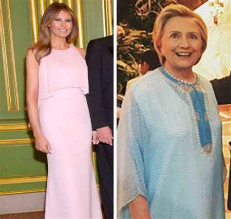 Awkward Hillary Wears Blue Tent To Billionaire Wedding Trumps