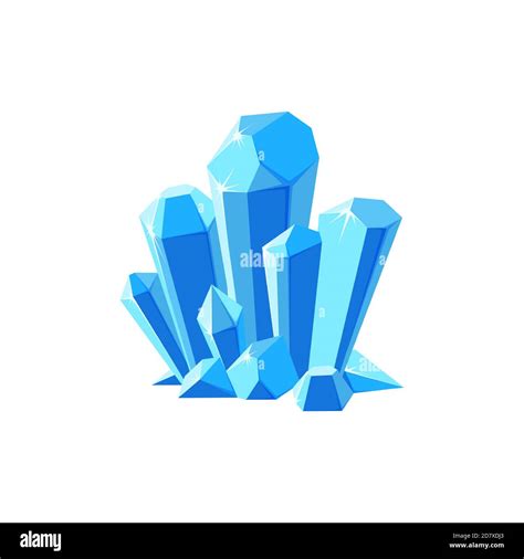 Ice Crystals Or Gem Stones Shimmering Crystal Druse Made Of Blue