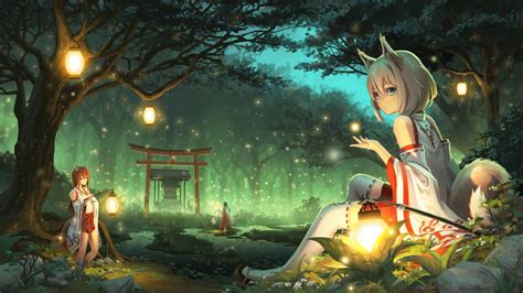Wallpaper Engine Anime Girl In Forest 4k Animated Free