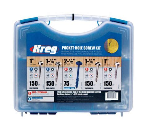 Kreg Sk03 Pocket Hole 5 Sizes 675 Screw Kit For Sale Online Ebay