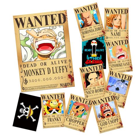 Buy TYZZHOA PCS Anime OP Wanted Bounty S IN Nika Luffy Billion Updated Bounty