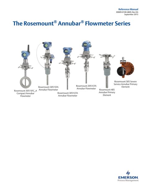 Manual The Rosemount® Annubar® Flowmeter Series