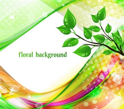 Bright Abstract Green Floral Background Free Vector Graphics All