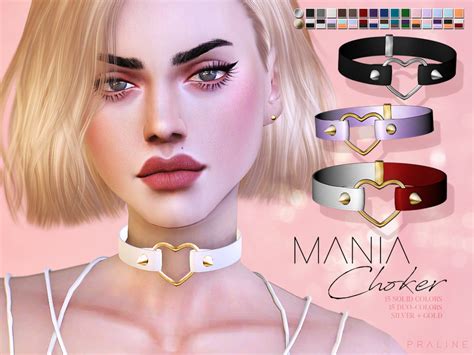 Sims 4 Ccs The Best Mania Choker By Pralinesims