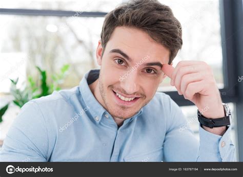 Handsome Cheerful Businessman — Stock Photo © Dmitrypoch 163787194