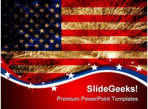 American Flag Powerpoint Template Sample Design Layout Templates