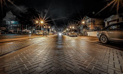 Sfondi Strada Luce Buio Città Paesaggio Urbano Notte Auto