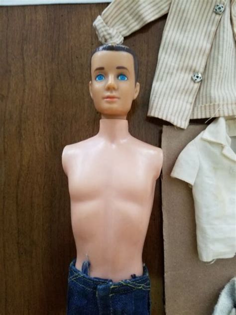 Genuine Barbieken Doll 1959 60s Swimsuit Jeans Shirt Flipflops Robe