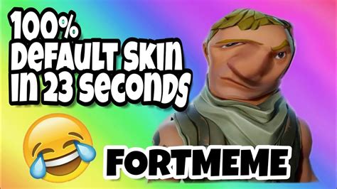 100 Default Skins In 20 Seconds Fortmeme Youtube