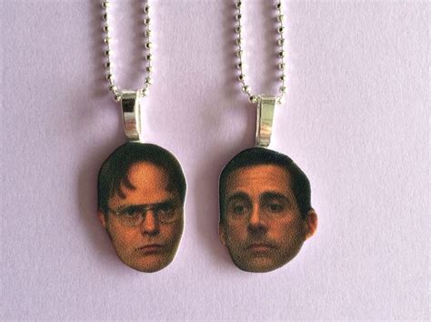 Michael Scott And Dwight Schrute Best Friend Necklace Set The Office