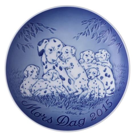 Dalmatian With Puppies 2015 Bing And Grondahl Mothers Day Plate Desen
