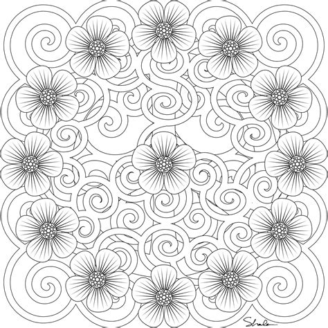 24+ floral letter coloring pages for adults Mandala coloring pages