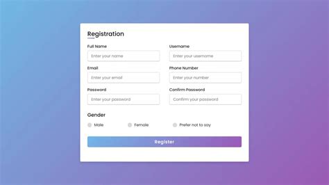 Sign Up Form Design In Html And Css Add Text Fields And Create