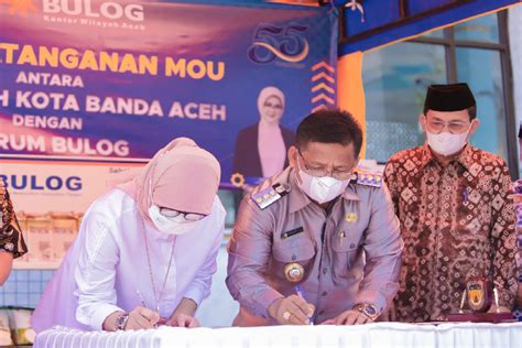 Mou Dengan Bulog Banda Aceh Terima 33 Ton Beras Fortivit Untuk Cegah