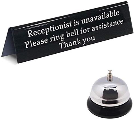 Please Ring Bell Sign For Service Assistance And Loud Metal Call Bell