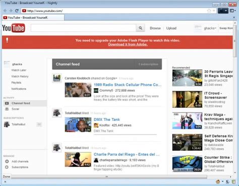 Youtube Swap Switch Between Youtubes Current And Future Homepage Ghacks Tech News