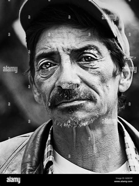 Portrait Of Wrinkled Man Stock Photo Alamy