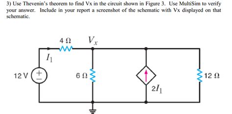 Solved Use Thevenin S Theorem To Find Vx In The Circuit S