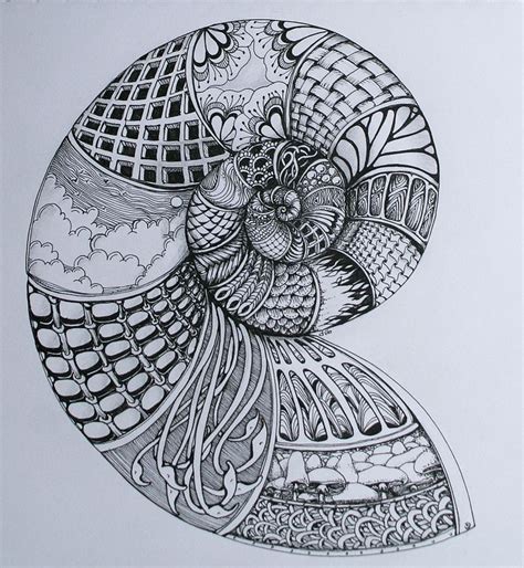 Spiral Zentangle Drawings Zentangle Art Zentangle Patterns