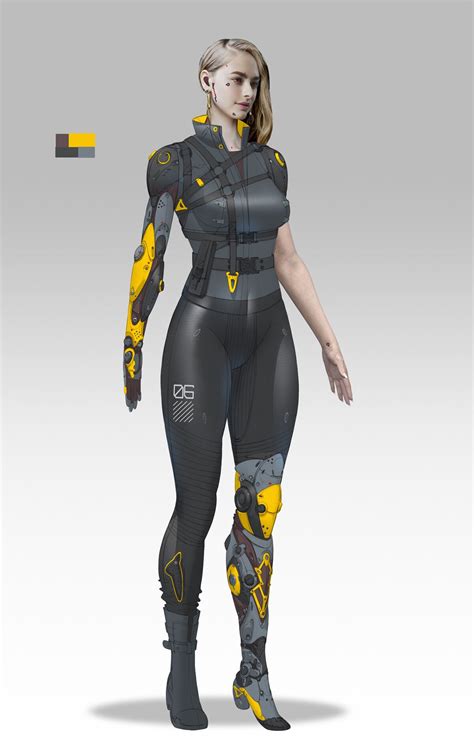 artstation explore cyberpunk character sci fi fashion female characters