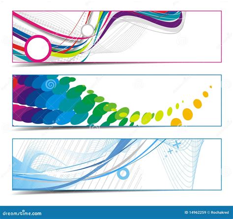 Abstract Vibrant Banners Stock Vector Illustration Of Border 14962259