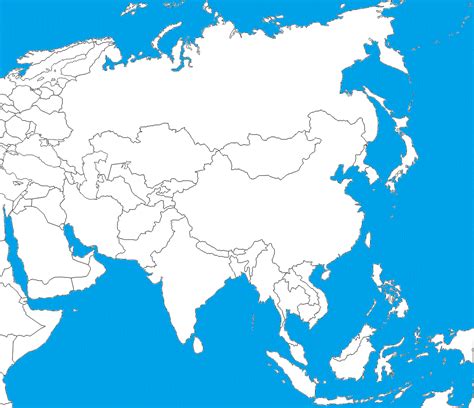 Ázia Slepá Mapa Ázie Naturalminevita