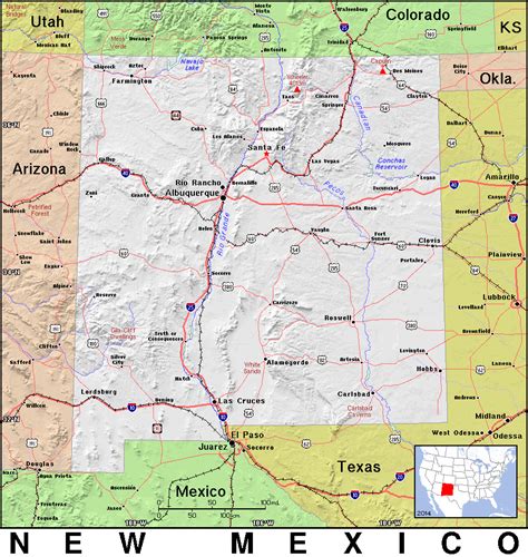 Nm · New Mexico · Public Domain Maps By Pat The Free Open Source