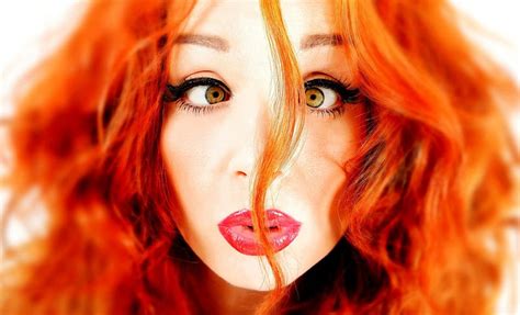 Funny Face Girl Model Redhead Curl Face Funny Woman Hd