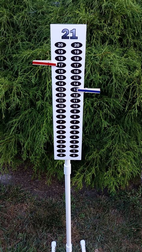 Cornhole Scoreboard W 42 Stand Scorekeeper Sign Black Etsy