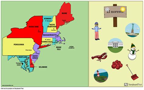 Estados Y Capitales Del Noreste Storyboard By Es Examples