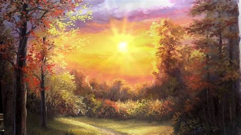 Forest At Sunset Paint With Kevin® Kevin Hill Paintings Landscape
