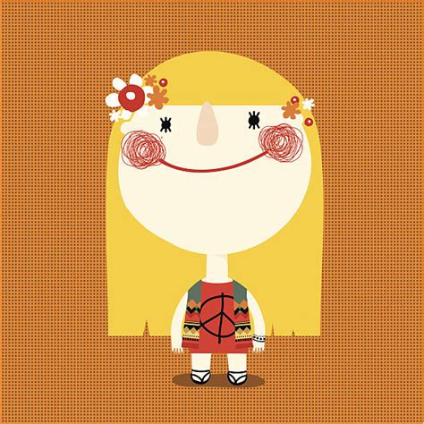 Royalty Free Hippie Girl Clip Art Vector Images And Illustrations Istock