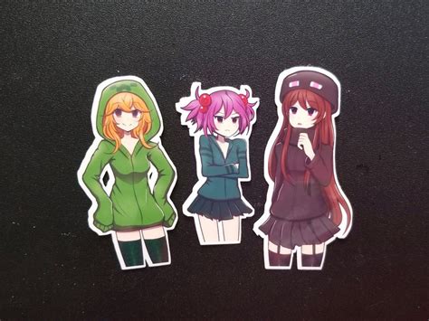 Minecraft Anime Girls Sticker Mob Talker Stickers Etsy