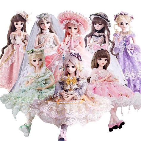 Mini Msd Dollfie And Bjds 60cm 13 Bjd Girl Dolls Full Set Clothes Wigs