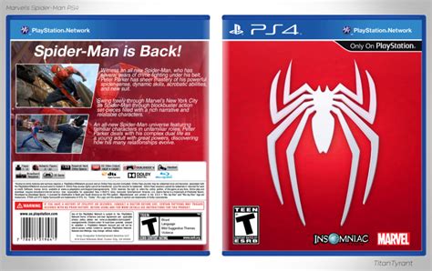 Spider Man Ps4 Box Art Playstation 4 Box Art Cover By Titantyrant