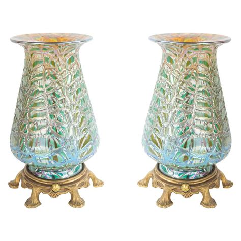 American Art Nouveau Stained Glass Lamp At 1stdibs