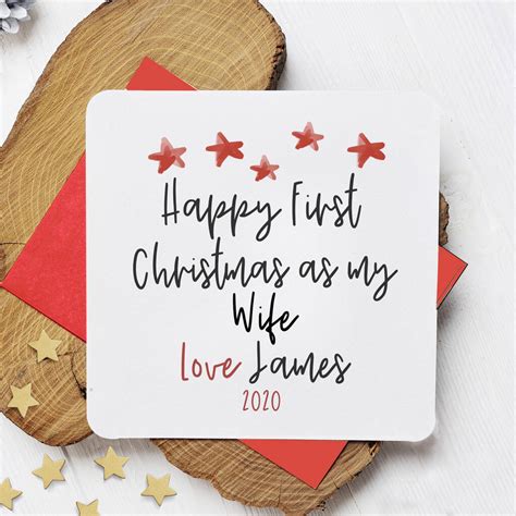 Personalised Happy First Christmas As My Wife Card By Parsy Card Co